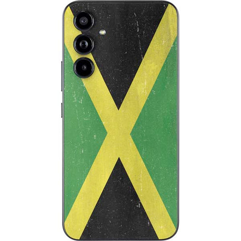 Jamaica Flag Distressed Galaxy A54 5G Skin